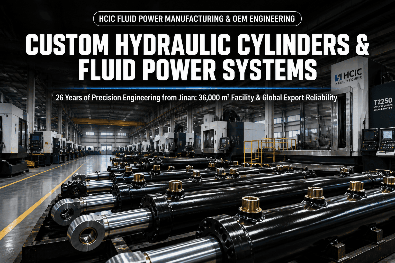 HCIC egyedi hidraulikus hengergyártó és OEM folyadékenergia-mérnökség Jinan Kínából