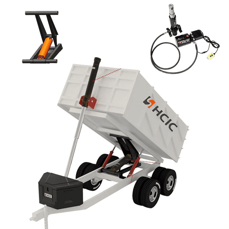 Nagy tonnás HSG nagynyomású hidraulikus olajhenger billenő utánfutóhoz